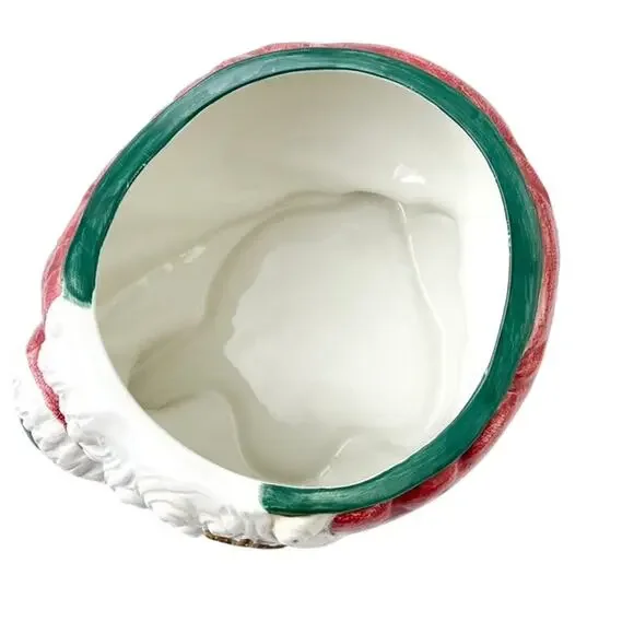 Fitz and Floyd Santa Large Cookie Jar 12" Snow Business Vintage Used Good - Picture 4 of 9